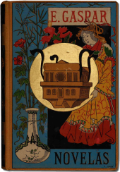 A flower plant in a vase and a Chinese woman holding a large shpere
              containing the flying time machine, El Anacronópete.