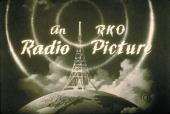 An early RKO Radio Pictures logo with a giant radio tower on the top of the
                Earth.