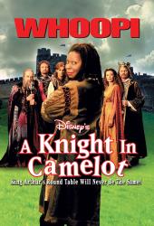 Whoopi Goldberg (as Doctor Vivien Morgan) looks back at us over her shoulder,
                while beyond her stand a castle, Michael York (as King Arthur), and the rest of the
                Camelot cast.