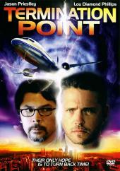 Head shots of shifty-looking Jason Priestley (as Caleb Smith) and serious Lou
                Diamond Phillips appear over a city and under a jet airliner struck by lightning.
