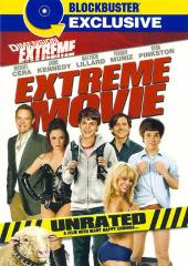 A group of nerdy boys and sexy women pose with a sheep by a yellow police tape
              declaring that this film is unrated.
