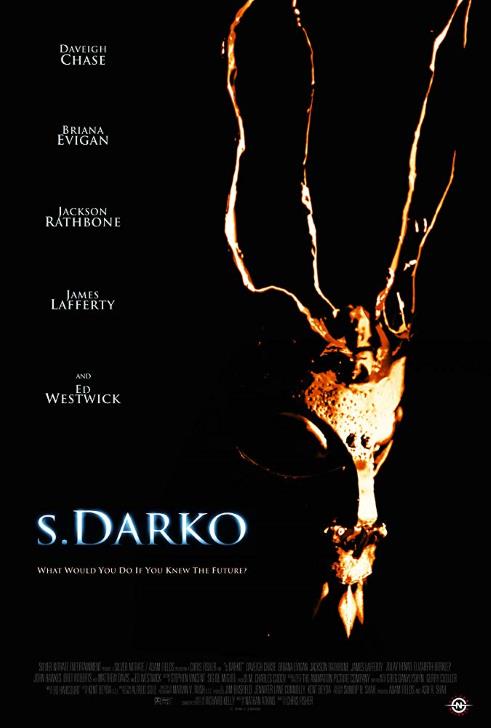 A half-shadowed mask of the Darko series