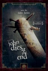 A baseball bat plastered in newsprint and the title page of the Holy
                Bible--plus three long, bloody nails through the end.