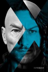 A large blue X superimposed on a melded image of Patrick Stweart (as Professor
                X) and James McAvoy (as young Professor X).