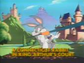 As Bugs Bunny pops up in front of Camelot, his carrot is speared by a knight