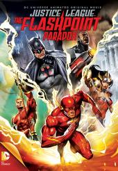 Lightning coming off of the Flash shatters the image into pieces that contain
              four other Justice League members.