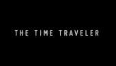 Title card from The Time Traveler: white letters on a black background.
