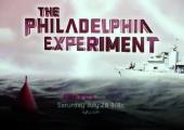 TV Commercial for The Philadelphia Experiment shows a warship sailing through a
                pink fog.