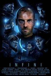 With a bloody scalp and scruffy beard, determined Daniel MacPherson (as Whit
                Carmichael) stares forward, surrounded by other cast members in astronaut suits.