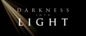 Title card from Darkness into Light. White letters on a black background with
                crepuscular rays.