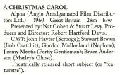 Text of a review of the short 1960 film A Christmas Carol.