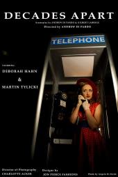 Dressed in a red hat and polka dot dress, Deboarah Hahn (as Diane) talks on a
                1950s phone in a booth.