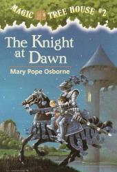 Young Jack and his younger sister Annie sit in front of a knight on his horse
                with a castle in the background.