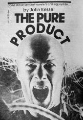 Black-and-white illustration or photograph of a screaming bald man behind a
                steering wheel.