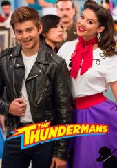Jack Griffo (as Max) and Kira Kosarin (as Phoebe) pose in a leather jacket and
                poodle skirt for a 1950s dance.