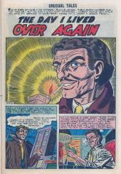 In the large first panel, a man in a business suit stands in front of a larger
                version of himself as a caveman.