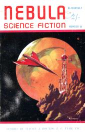 A red plane hovers above a radio tower on a jagged rock orbiting a red and
                green planet.