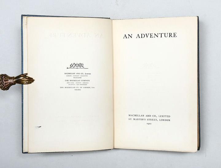 Plain title page for An Adventure, 19 11.